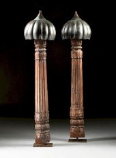 A PAIR OF INDO ISLAMIC CARVED
