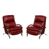 A PAIR OF INDUSTRIAL AGE RECLI