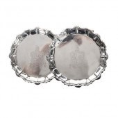 A pair of Irish silver salvers