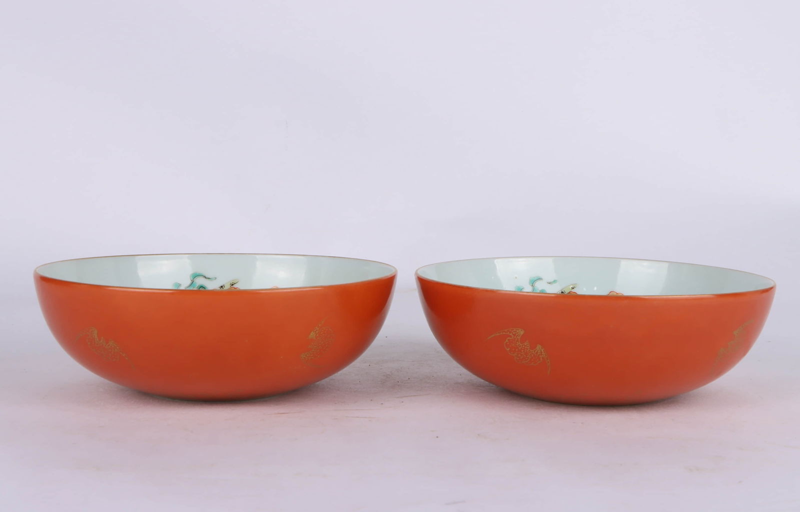 A PAIR OF IRON-RED 'BABAO' BOWLSA