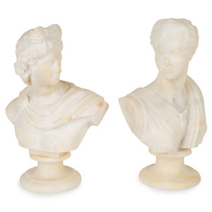 A Pair of Italian Carved Marble