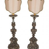 A Pair of Italian Carved and S