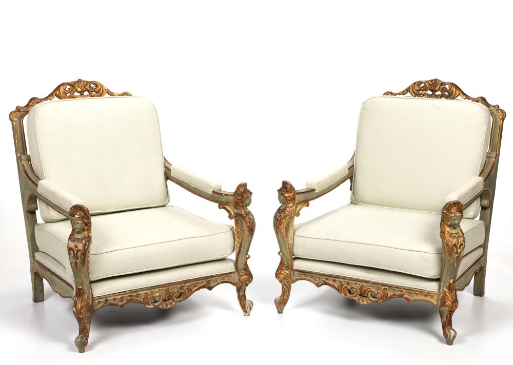 A PAIR OF ITALIAN CARVED WOOD