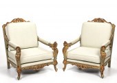 A PAIR OF ITALIAN CARVED WOOD