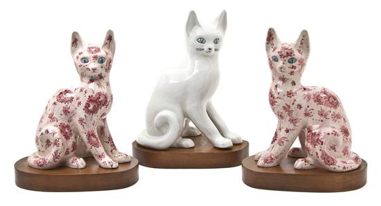A Pair of Italian Ceramic Cats each