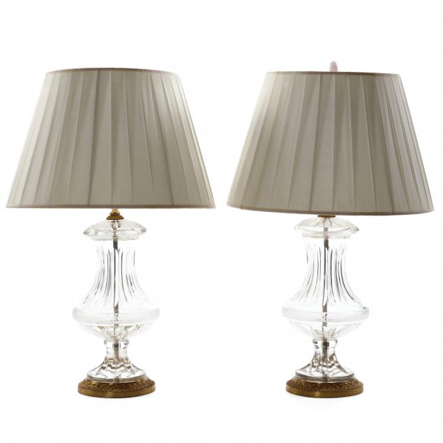 A PAIR OF ITALIAN CRYSTAL AND