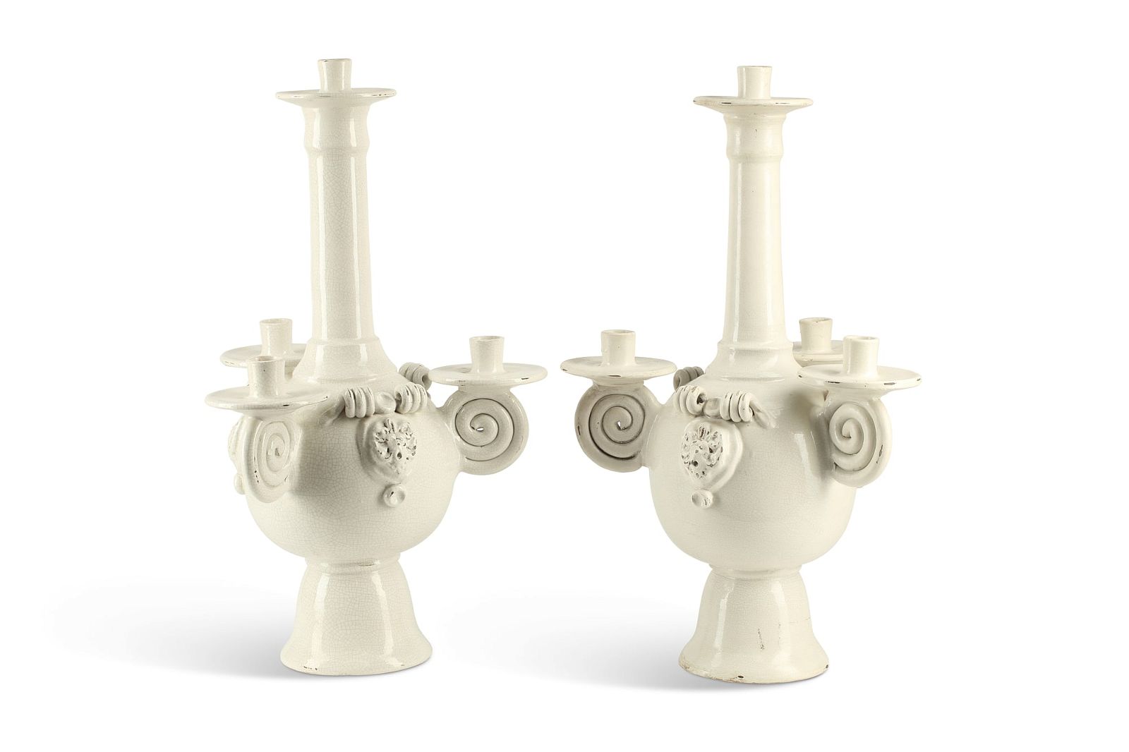 A PAIR OF ITALIAN EARTHENWARE