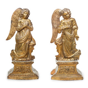 A Pair of Italian Gilt Metal Clad