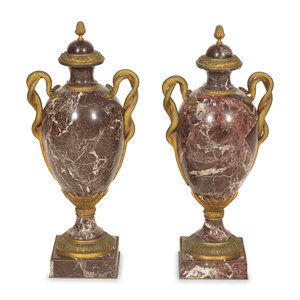 A Pair of Italian Gilt Bronze