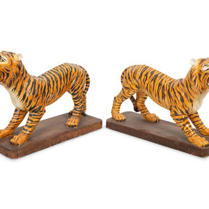 A Pair of Italian Glazed Terracotta