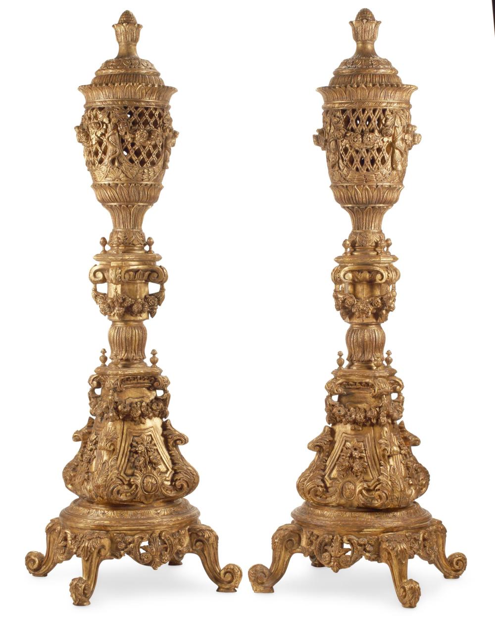 A PAIR OF ITALIAN LOUIS XV-STYLE