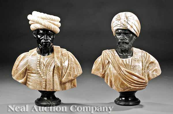 A Pair of Italian Onyx and Marble