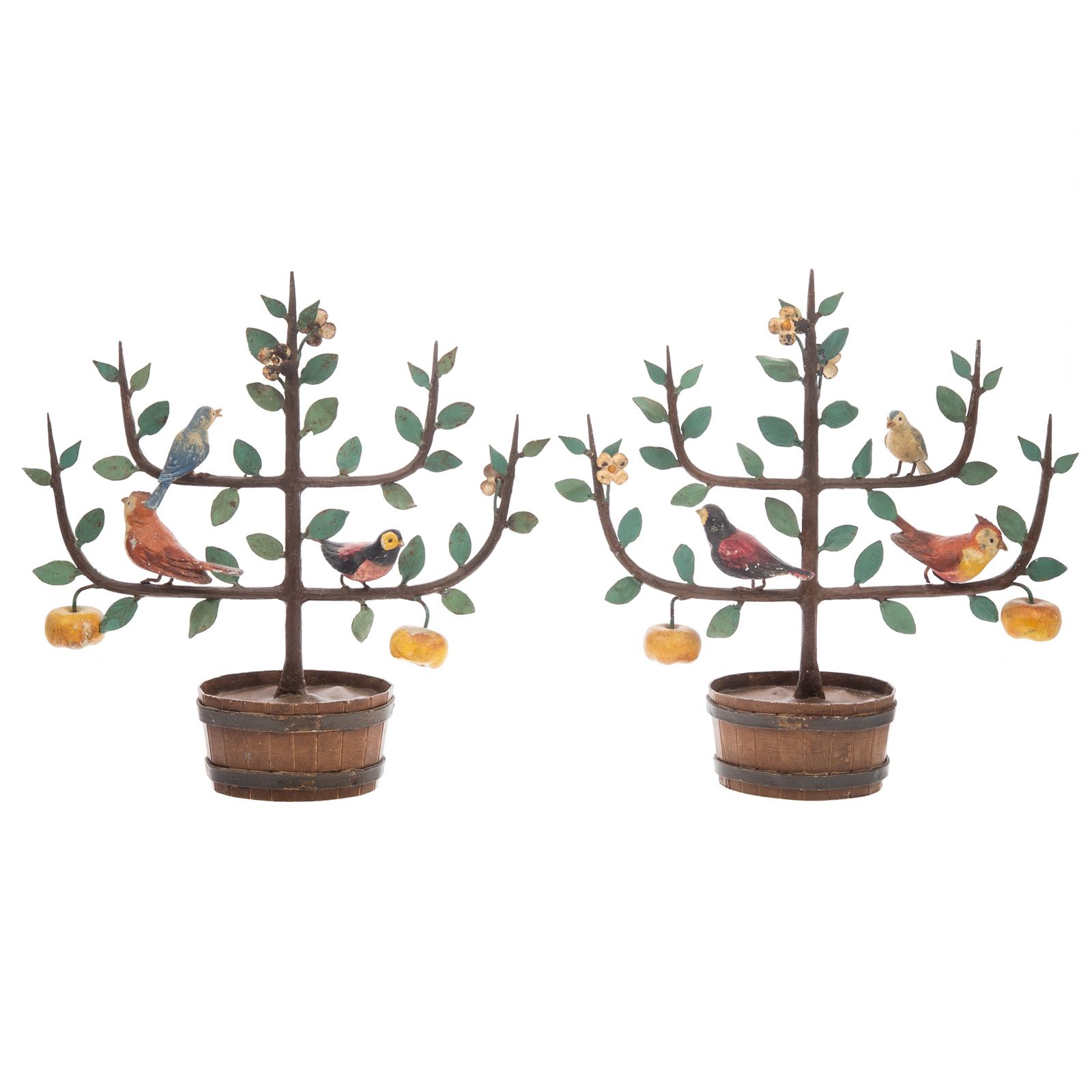 A PAIR OF ITALIAN PAINTED METAL