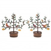 A PAIR OF ITALIAN PAINTED META