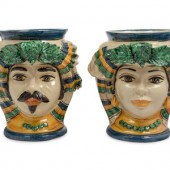 A Pair of Italian Polychrome G