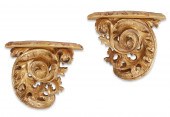 A PAIR OF ITALIAN ROCOCO GILTW