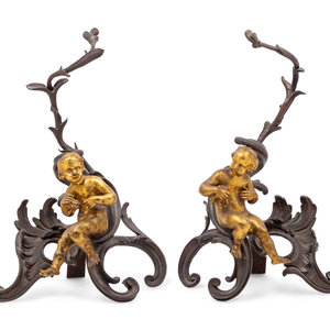 A Pair of Italian Rococo Gilt and