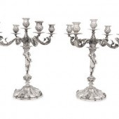 A Pair of Italian Silver Five-