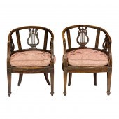 A PAIR OF ITALIAN TUB CHAIRS A