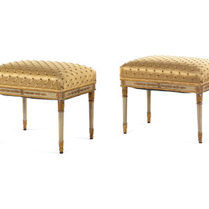 A Pair of Italian White-Painted and