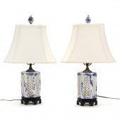 A PAIR OF JAPANESE ARITA BLUE