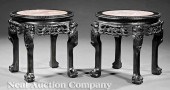 A Pair of Japanese Carved Hard