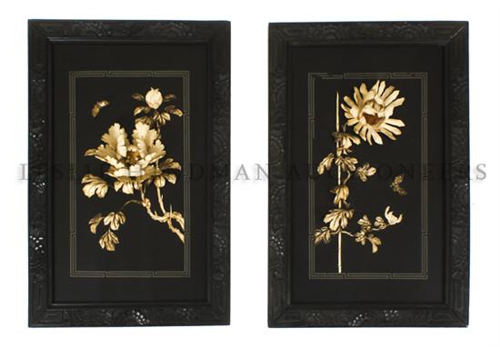 A Pair of Japanese Carved Ivory and