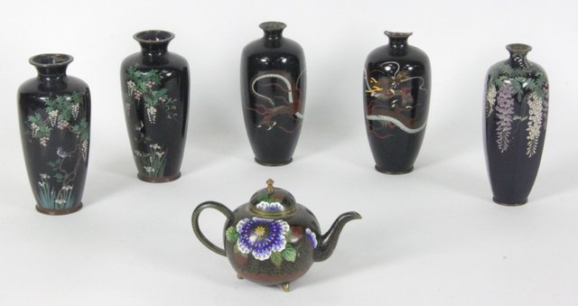 A pair of Japanese cloisonn? bottle
