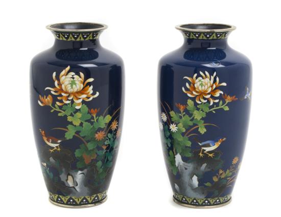 A Pair of Japanese Cloisonne