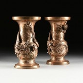 A PAIR OF JAPANESE "DRAGON" BR