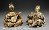 A Pair of Japanese Gilt Porcel