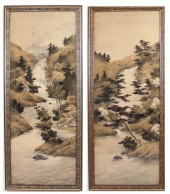 A PAIR OF JAPANESE LANDSCAPE T