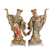 A PAIR OF JAPANESE POLYCHROME