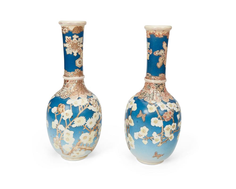 A PAIR OF JAPANESE SATSUMA STICK