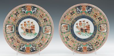 A Pair of Japanese Ship Plates A