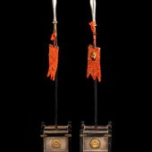 A Pair of Japanese Silver Ches