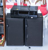 A PAIR OF JBL SPEAKERS & A SON