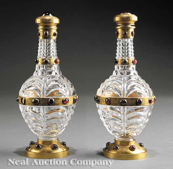 A Pair of Jeweled and Gilt