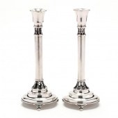 A PAIR OF JUDAICA STERLING SIL
