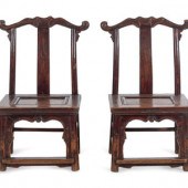 A Pair of Jumu Wood Child's Ch