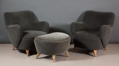 A PAIR OF KAGAN BARREL LOUNGE