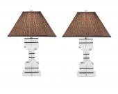 A PAIR OF KARL SPRINGER-STYLE
