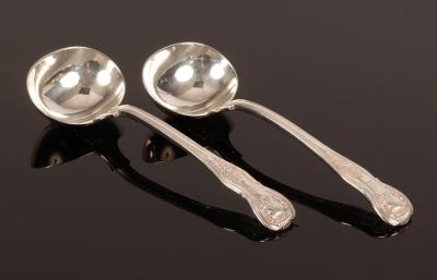 A pair of Kings pattern silver