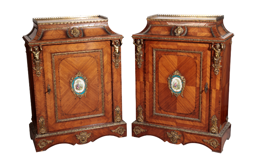 A PAIR OF KINGWOOD AND TULIPWOOD