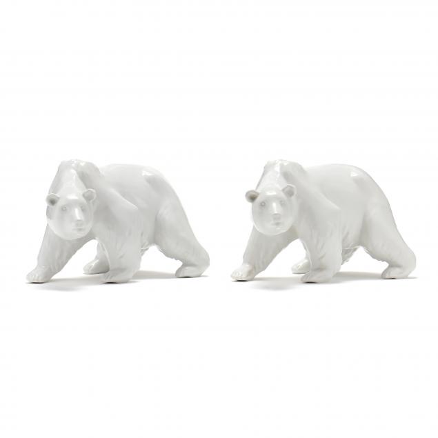 A PAIR OF KPM POLAR BEAR
