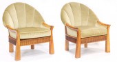 A PAIR OF KROLL MOHAIR UPHOLST