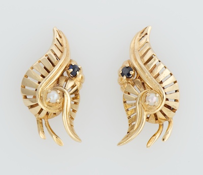 A Pair of Ladies' Sapphire and