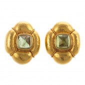 A PAIR OF LALAOUNIS PERIDOT EA