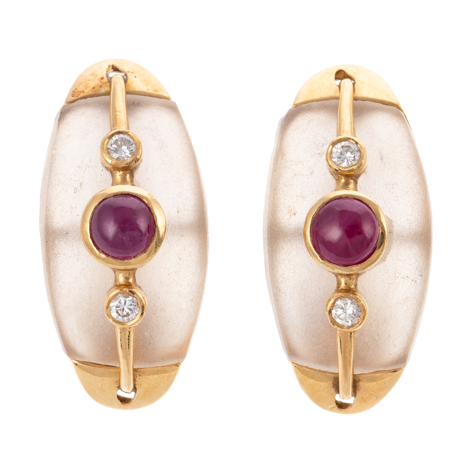 A PAIR OF LALAOUNIS RUBY &
