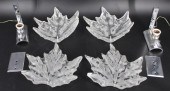 A PAIR OF LALIQUE FRANCE CHAMP
